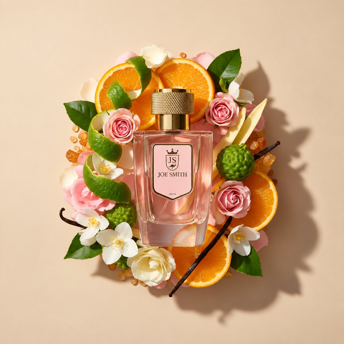 Joe Smith Sunlit Rose perfume — product photograph