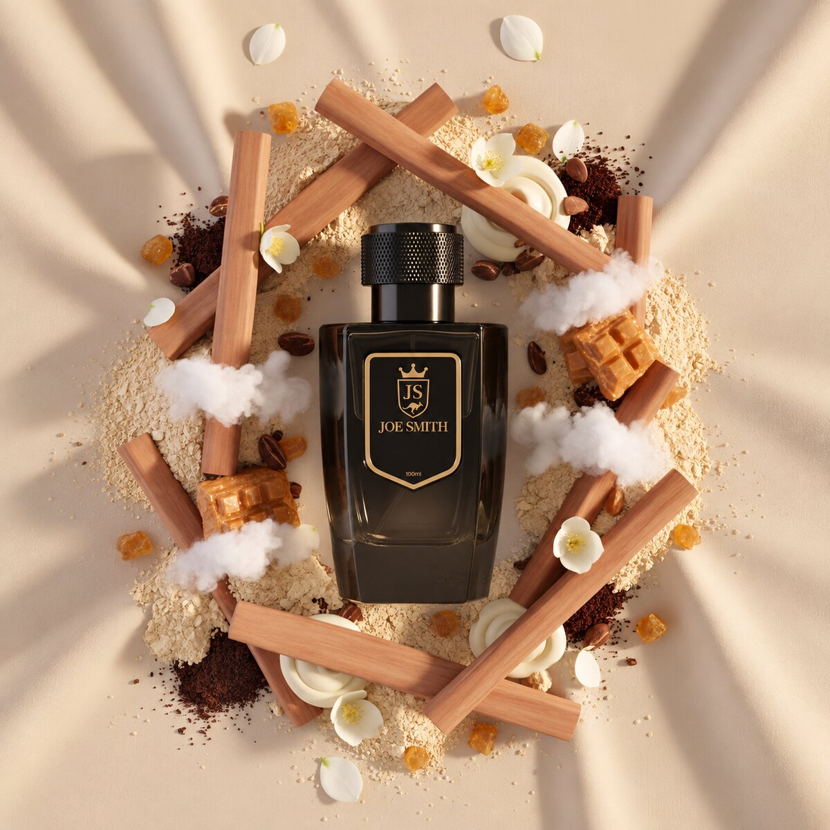 Joe Smith Ivory Santal perfume — product photograph